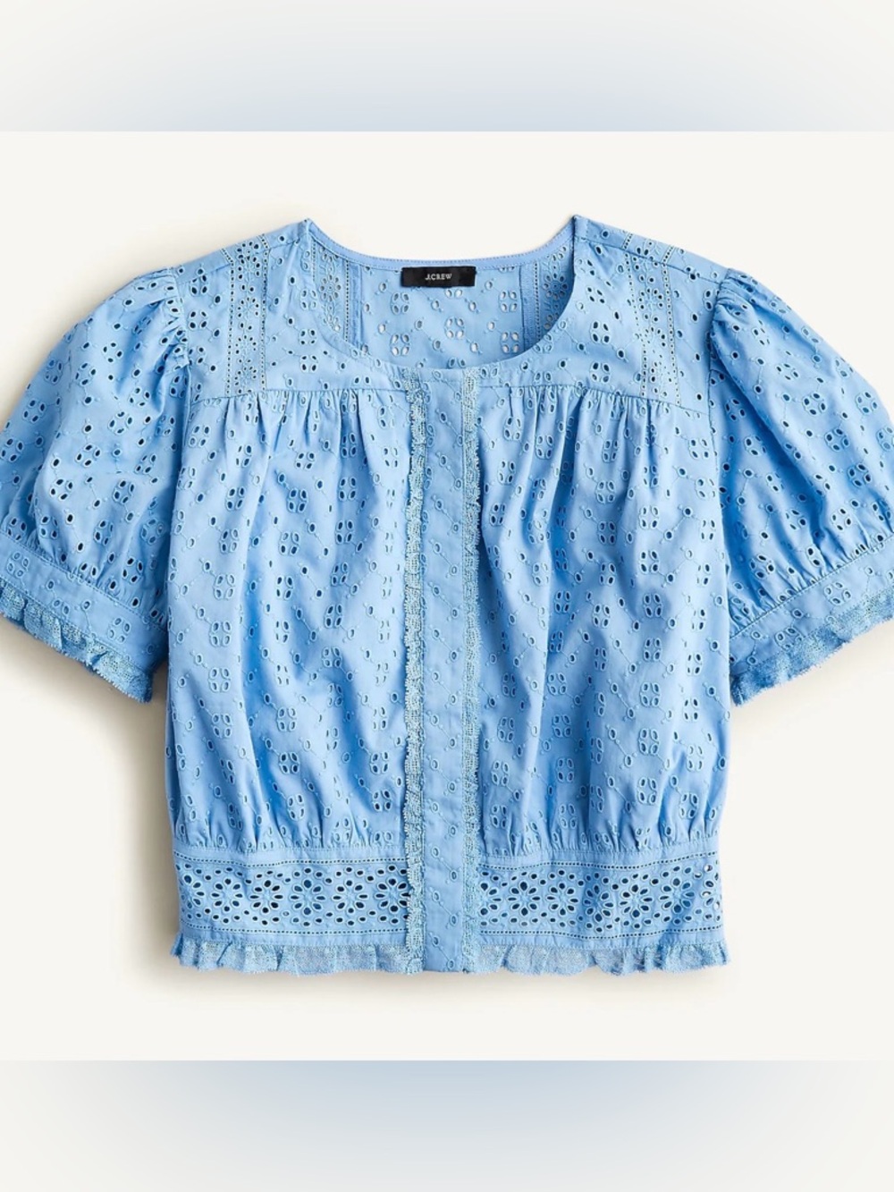J. Crew button up eyelet top